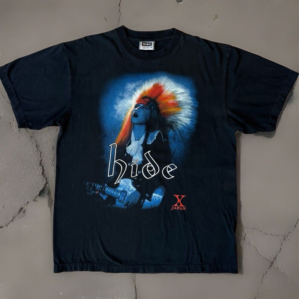 Vintage Hide X Japan Shirt XL Black Multicolor Heavy Metal Rock Music Art